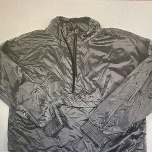 oakley Jacket womens Large Gray Hooded 1/2 Zip Anorak Windbreak Lightweight